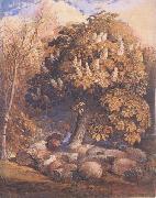 Samuel Palmer Pastoral with a Horse Chestnut Tree oil painting artist
